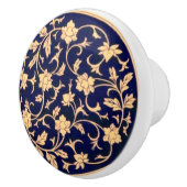 kobalt Blue & Gold Ceramic Drawer Pull Keramische Knop (Rechts)