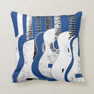 Kobalt Blue Guitar Pillow Kussen