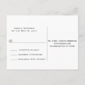 Kobalt Blue Heart Leaf Tree Weddenschap RSVP Uitnodiging Briefkaart (Achterkant)