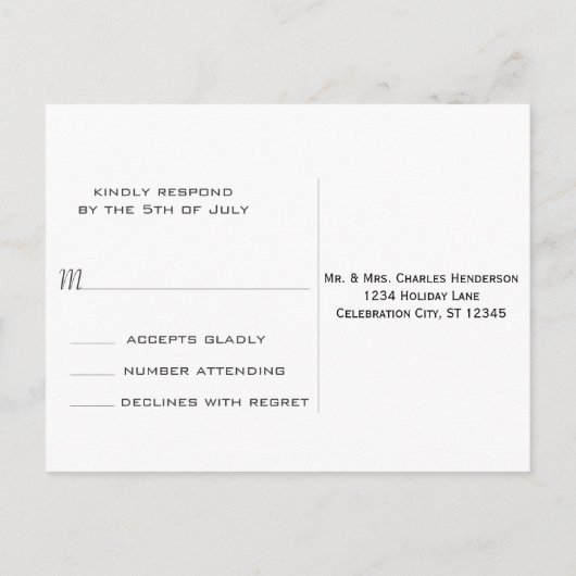 Kobalt Blue Heart Leaf Tree Weddenschap RSVP Uitnodiging Briefkaart (Achterkant)