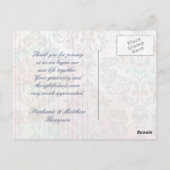 Kobalt blue hydrangea flower bruiloft bedankt u briefkaart (Achterkant)