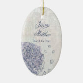 Kobalt blue hydrangea flower bruiloft keramisch ornament (Rechts)