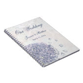 Kobalt blue hydrangea flower trouwplanner notitieboek (Rechterzijde)