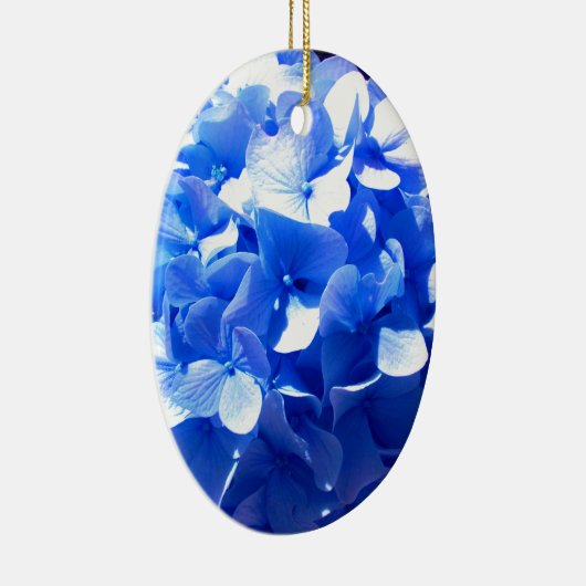 Kobalt Blue Hydrangea Keramisch Ornament (Rechts)