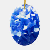 Kobalt Blue Hydrangea Keramisch Ornament (Voorkant)