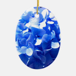 Kobalt Blue Hydrangea Keramisch Ornament