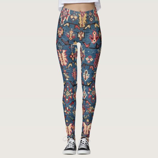 Kobalt Blue Khyrdagyd : 19e eeuw authentieke Leggings (Voorkant)