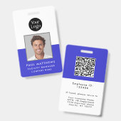 Kobalt Blue Medewerker Foto Bedrijf ID Badge (Front & Back)