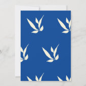 Kobalt Blue Mediterranean Bridal Shower Kaart (Achterkant)