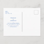 Kobalt Blue Mediterranean Tropical Save the Date Aankondigingskaart (Achterkant)