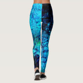 Kobalt Blue Ocean Floor Water Texture Leggings (Achterkant)