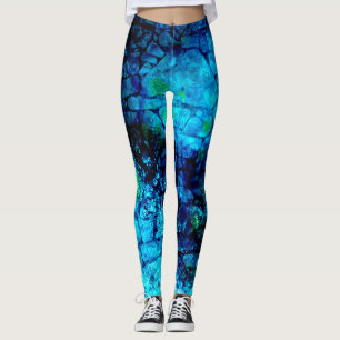 Kobalt Blue Ocean Floor Water Texture Leggings