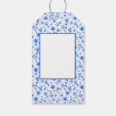 Kobalt Blue Orchid Tropic Flowers Matching Cadeaulabel (Achterkant)