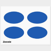 Kobalt Blue Ovale Sticker (Vel)