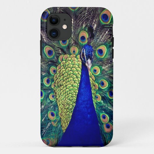 Kobalt Blue Peacock Case-Mate iPhone Case (Achterkant)