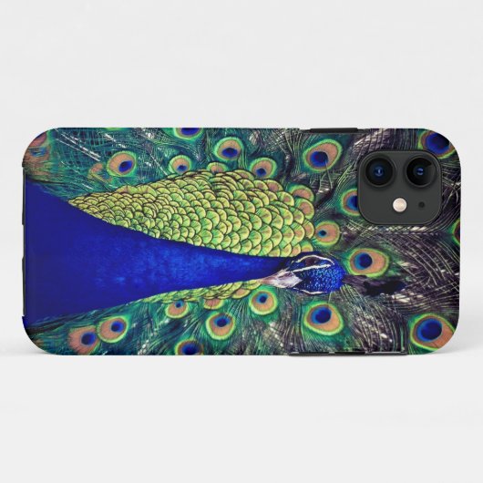 Kobalt Blue Peacock Case-Mate iPhone Case (Achterkant (horizontaal))