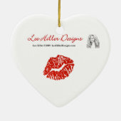 Kobalt Blue Peacock Keramisch Ornament (Achterkant)