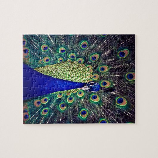 Kobalt Blue Peacock Legpuzzel (Horizontaal)