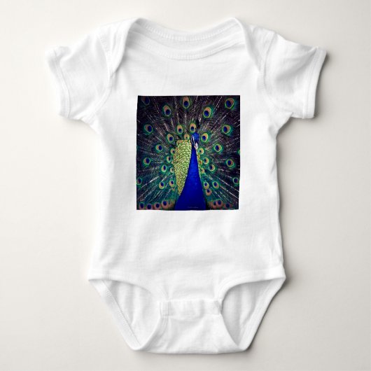 Kobalt Blue Peacock Romper (Voorkant)