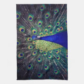 Kobalt Blue Peacock Theedoek (Verticaal)