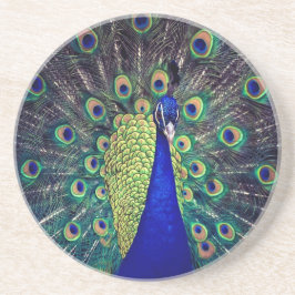Kobalt Blue Peacock Zandsteen Onderzetter