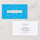 Kobalt Blue Professionele Ontwerper Visitekaartje (Voorkant / Achterkant)