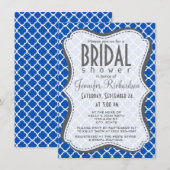 Kobalt Blue Quatrefoil Kaart (Voorkant / Achterkant)