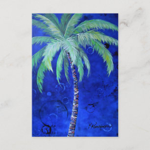 Kobalt Blue Scottsdale Palm Flat Card/Uitnodiging Kaart