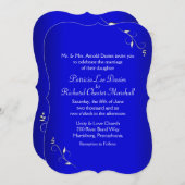 Kobalt Blue Simply Elegant Kaart (Voorkant / Achterkant)