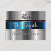 Kobalt Blue & Steel Silver met Antiek auto Visitekaartje (Voorkant)