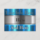 Kobalt Blue & Steel Silver met Antiek auto Visitekaartje (Achterkant)