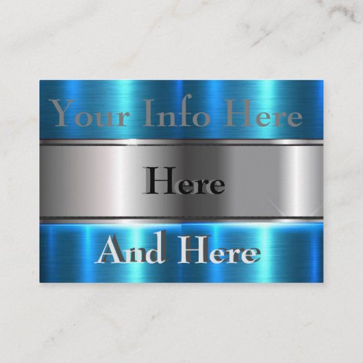 Kobalt Blue & Steel Silver met Antiek auto Visitekaartje (Achterkant)