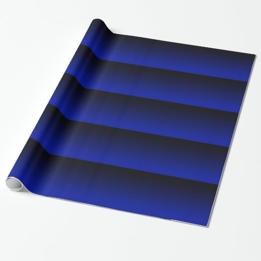 Kobalt Blue Stripe Cadeaupapier (Uitgerold)