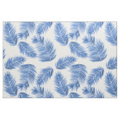 Kobalt Blue Tropical Palm Leaves Pattern Fabric Stof (Fat Quarter)