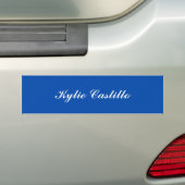 Kobalt Blue Unieke Professionele Kalligrafie Naam Bumpersticker (Op auto)