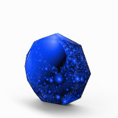 Kobalt Blue Universe Fractal Art Paperweight Fotoblokken (Rechts)