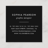 Kobalt Blue Waterverf Blot Vierkante Visitekaartje (Achterkant)