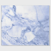 Kobalt Blue White Grey Marble Shiny Glam Cadeaupapier (Vlak)