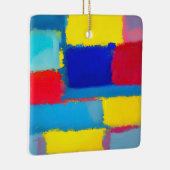 "Kobalt Carnaval" Abstracte kunst Keramisch Ornament (Rechts)