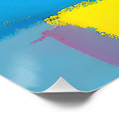 "Kobalt Carnaval" Abstracte kunst Perfect Poster (Hoek)