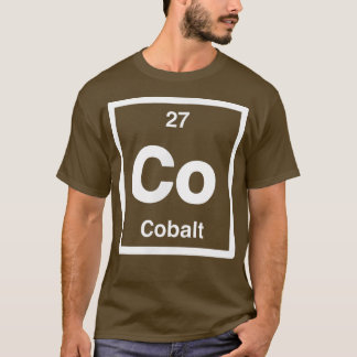 kobalt - coperiodieke lijst van elementen - wetens t-shirt