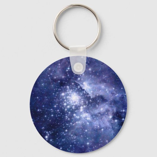 Kobalt Dreams Stars Galaxies Space Universe Sleutelhanger (Voorkant)