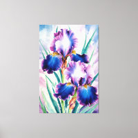 *~* Kobalt Iris Bloem Artsy Iris Schilderen AP84