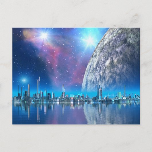 Kobalt Island Cities of the Future Briefkaart (Voorkant)