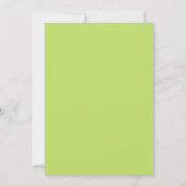 Kobalt Lime Bloesem Bruiloft Kaart (Achterkant)