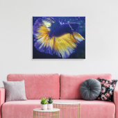 Kobalt, Mannelijke Betta Premium Verpakt Canvas Afdruk (Insitu (Woonkamer))