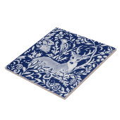 Kobalt Navy Blue Woodland Animal Deer Foliage Tegeltje (Zijkant)