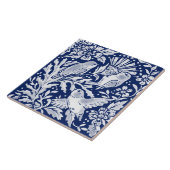 Kobalt Navy Blue Woodland Animal op Thistle Tegeltje (Zijkant)