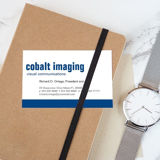 Kobalt op basislijnpaneel visitekaartje