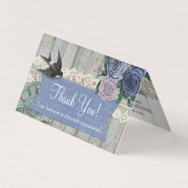  kobalt Shabby - Hartelijk dank voor uw kaart